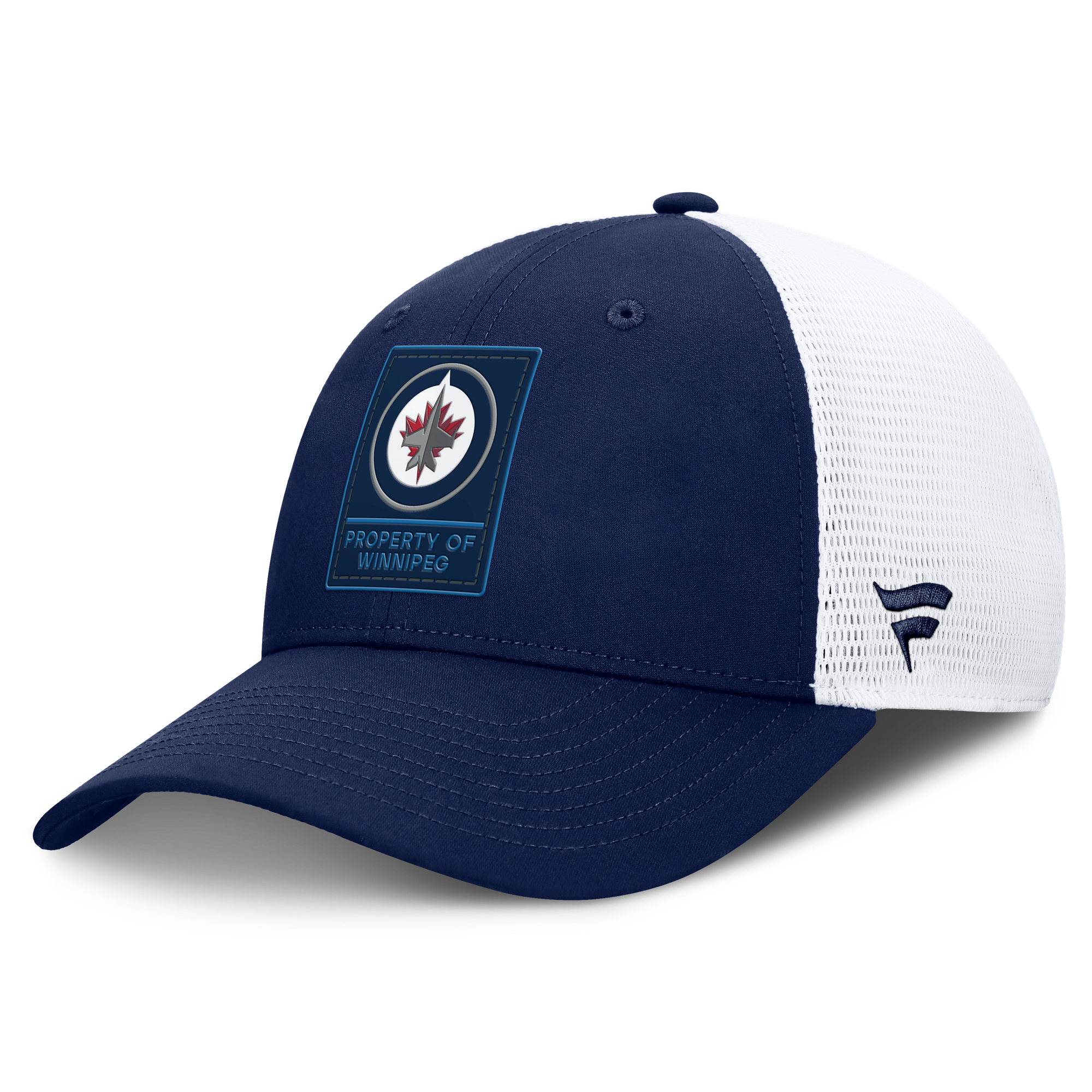 Men's Fanatics Navy Winnipeg Jets Authentic Pro Train Adjustable Meshback Hat