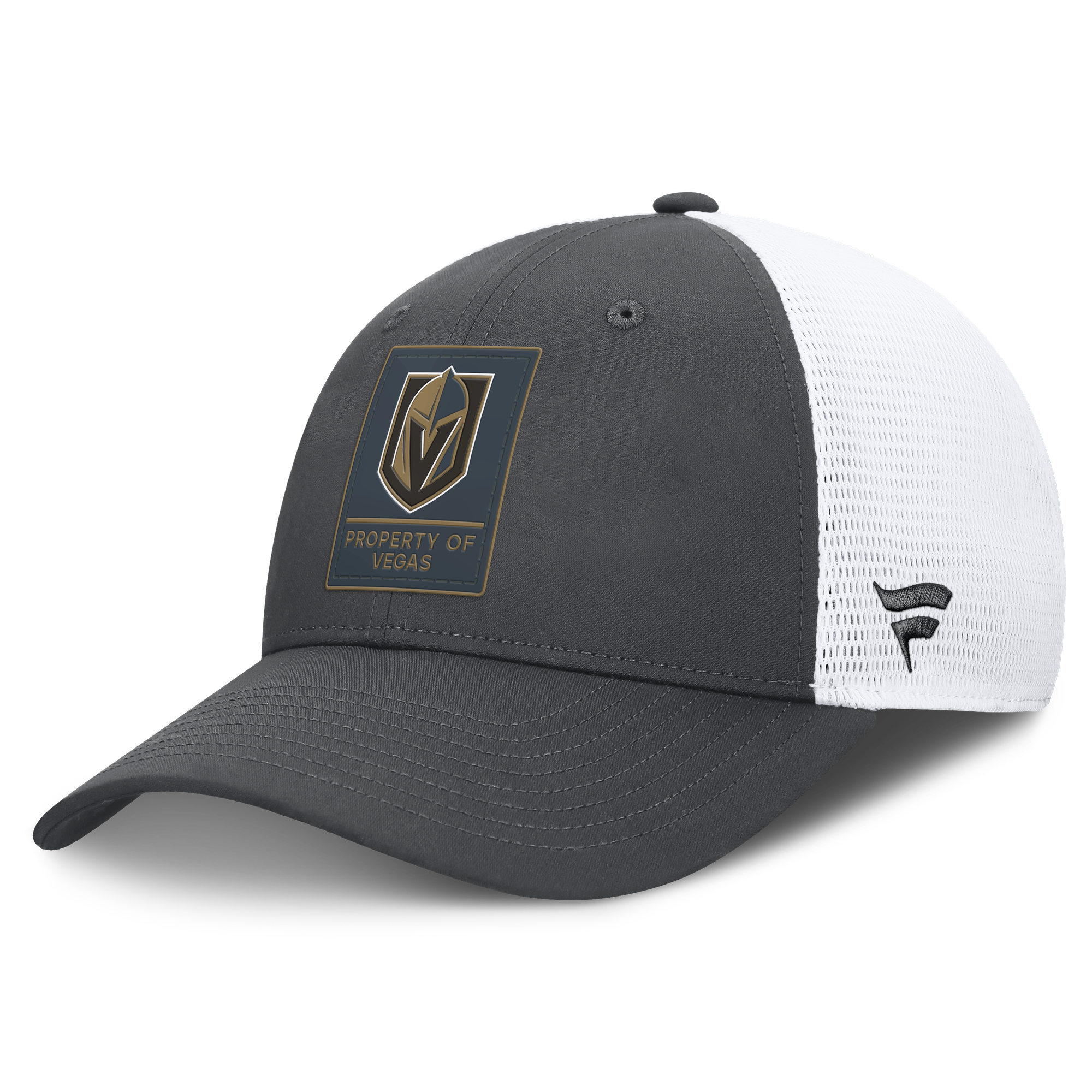 Men's Fanatics Charcoal Vegas Golden Knights Authentic Pro Train Adjustable Meshback Hat