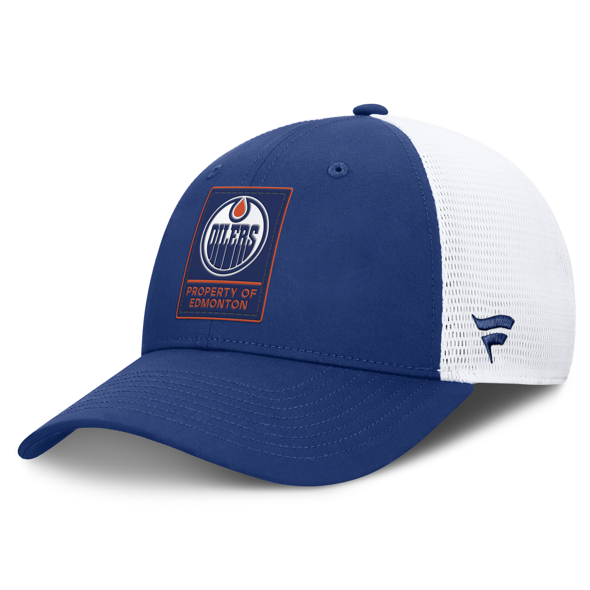 Men's Fanatics Royal Edmonton Oilers Authentic Pro Train Adjustable Meshback Hat