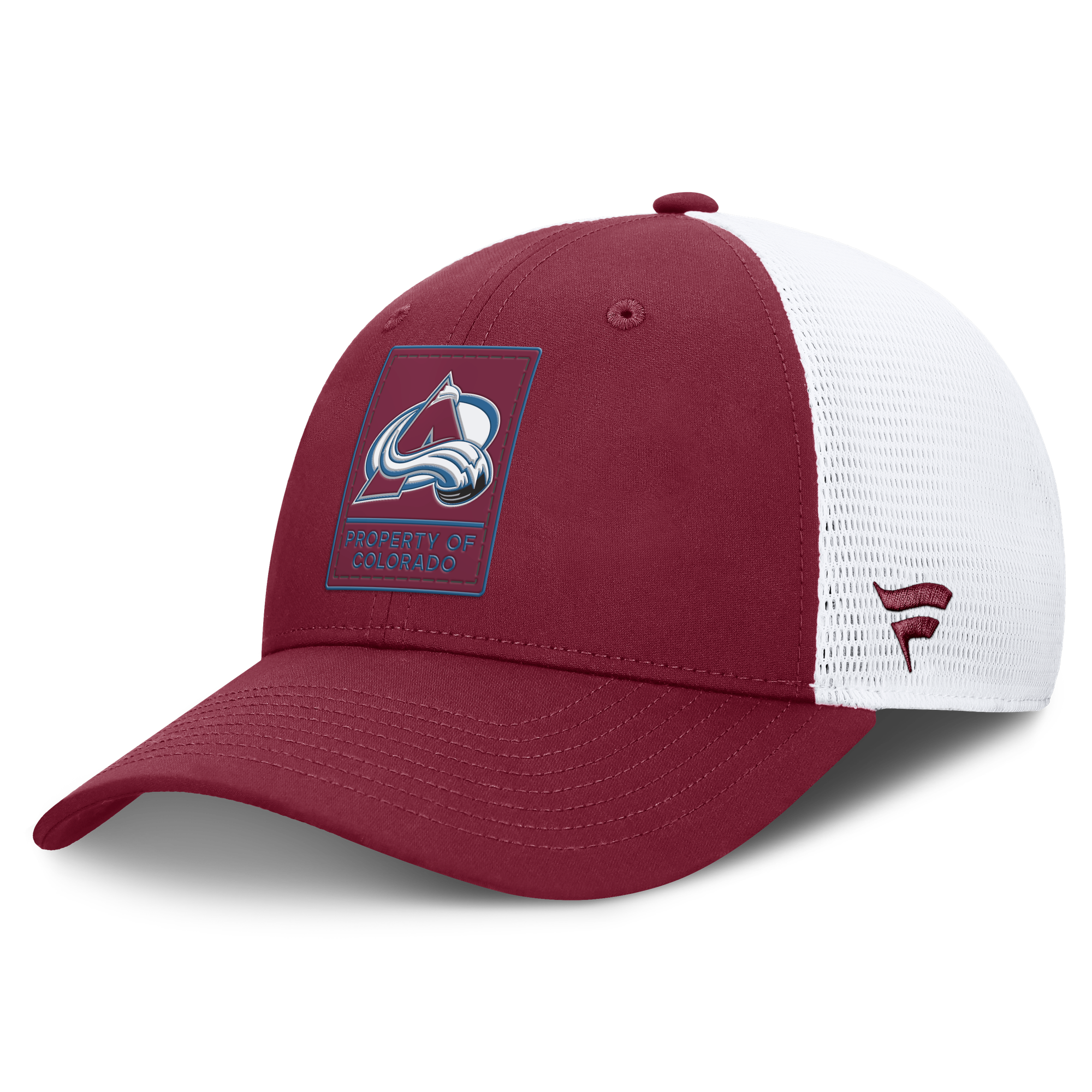Men's Fanatics Burgundy Colorado Avalanche Authentic Pro Train Adjustable Meshback Hat