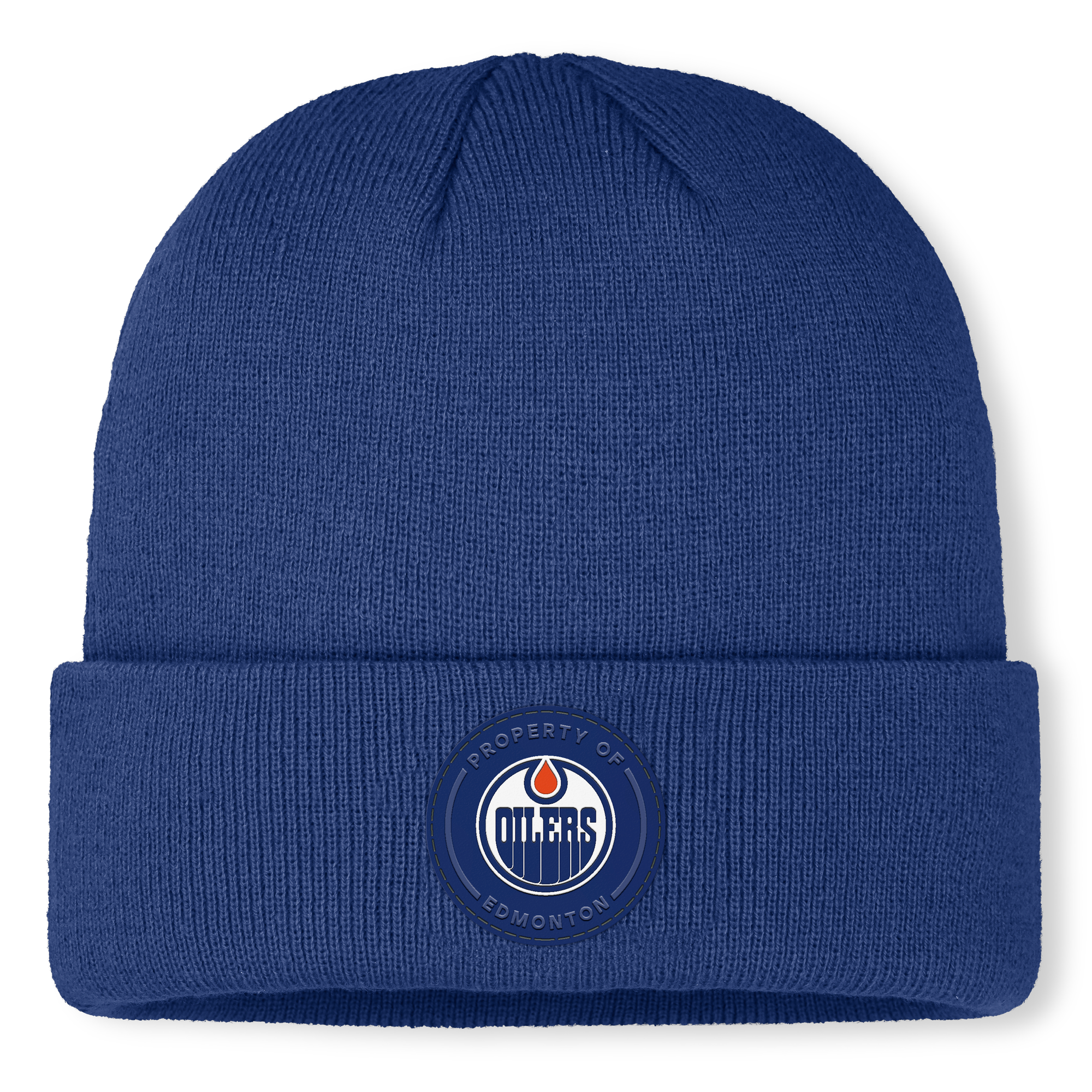 Men's Fanatics Royal Edmonton Oilers Authentic Pro Train Cuffed Knit Hat