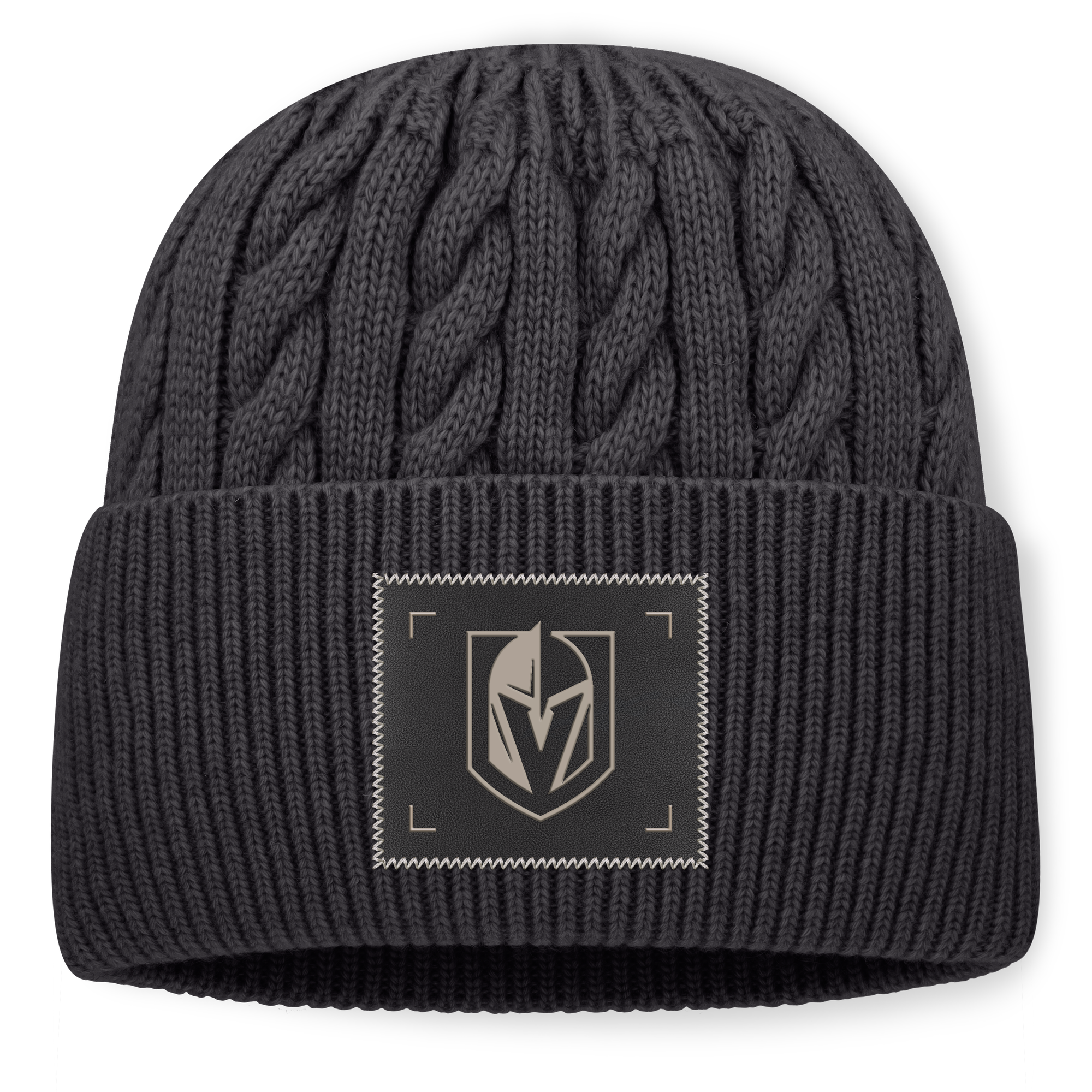 Men's Fanatics Charcoal Vegas Golden Knights Authentic Pro Road Oversized Cuffed Knit Hat