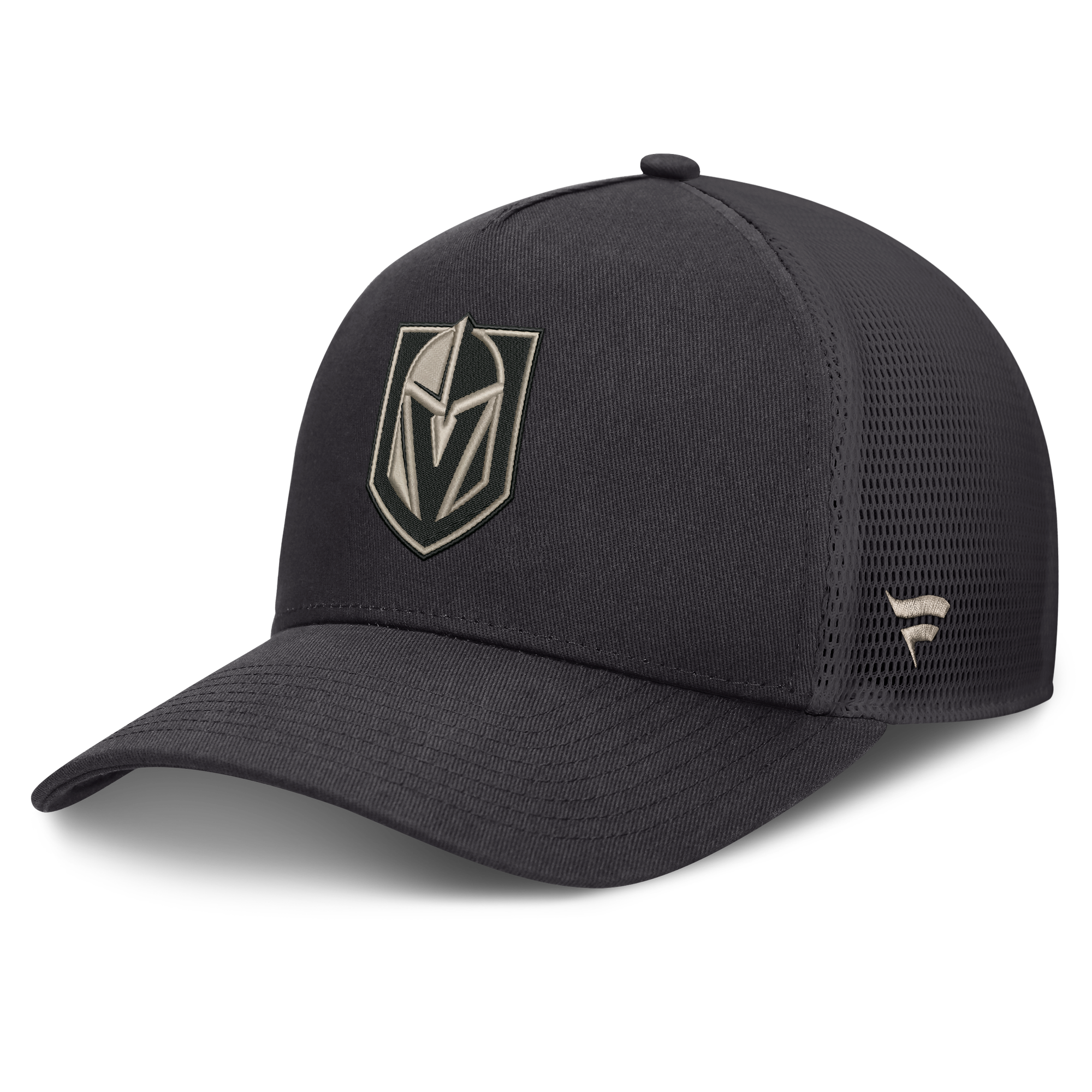 Men's Fanatics Charcoal Vegas Golden Knights Authentic Pro Road Soft Wash A-Frame Meshback Hat