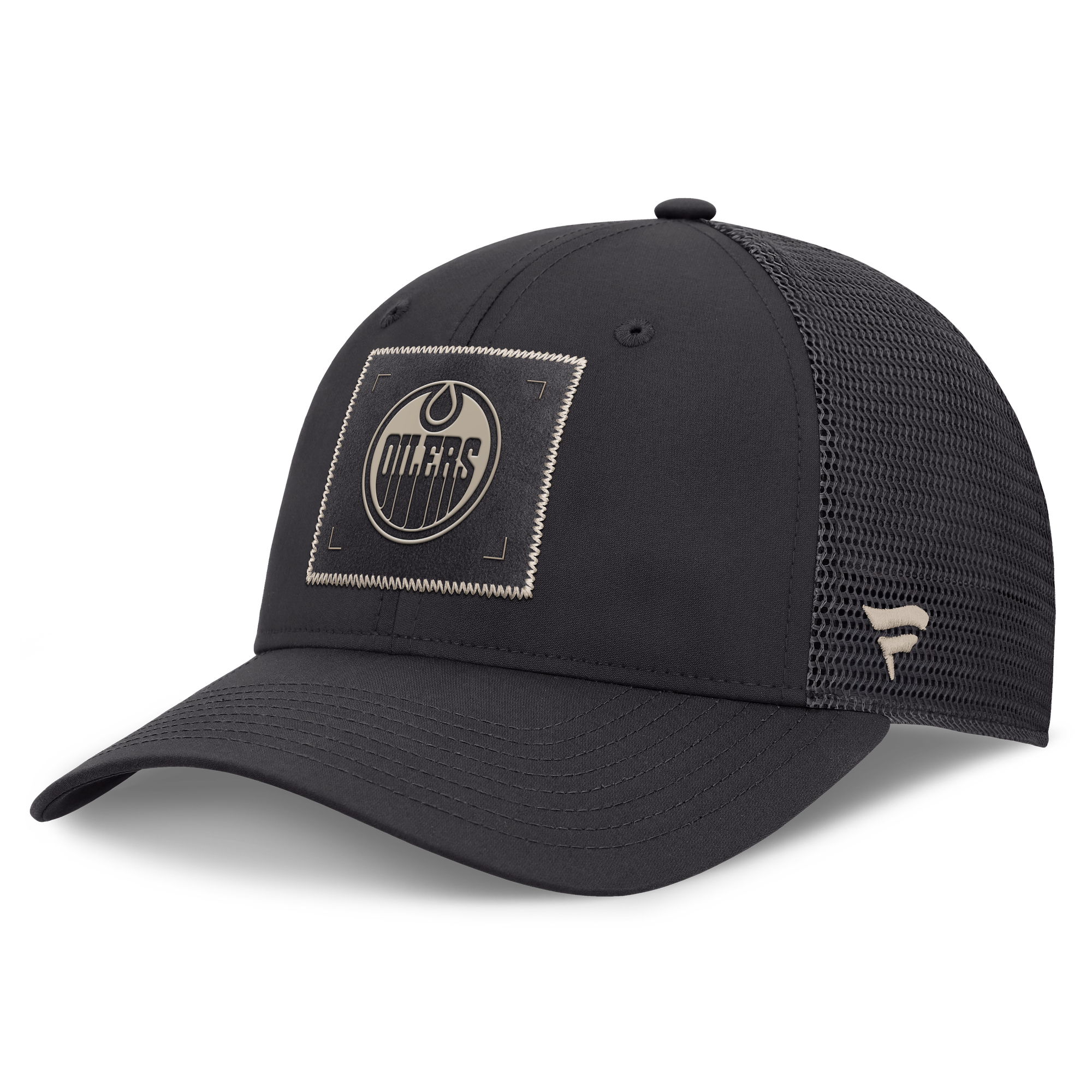 Women's Fanatics Charcoal Edmonton Oilers Authentic Pro Road Structured Meshback Hat