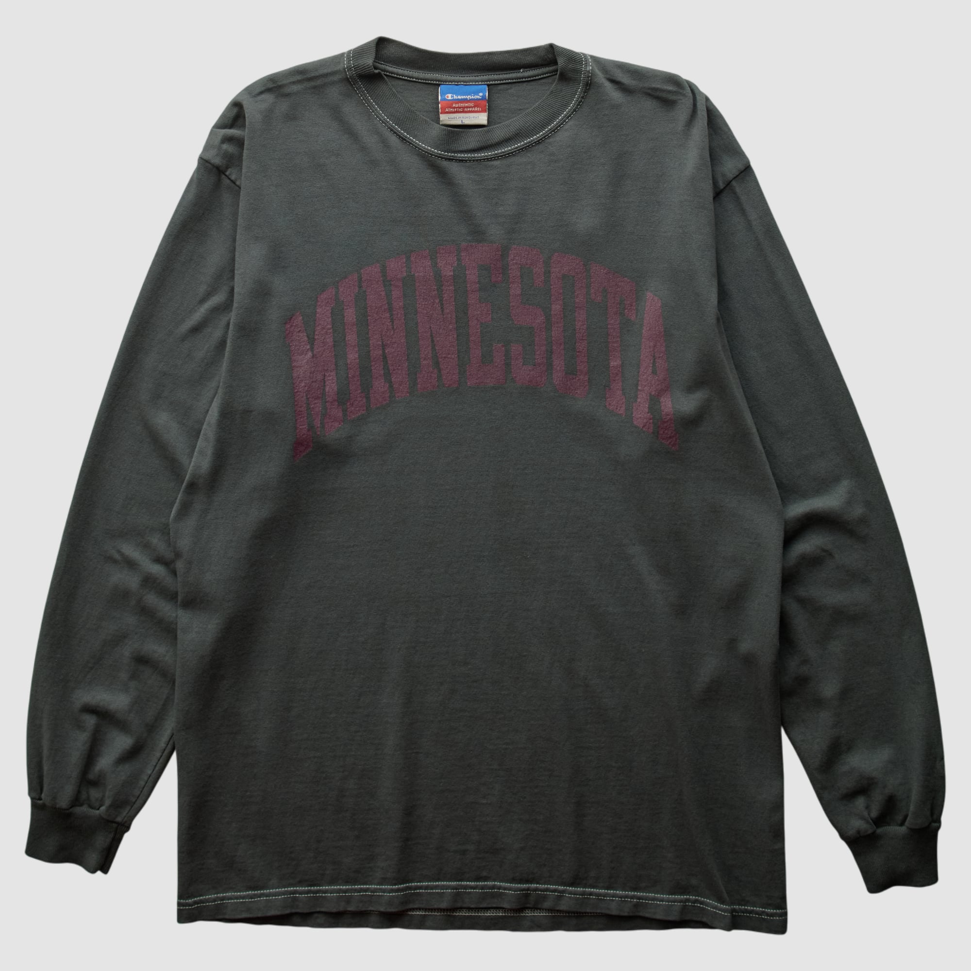 Minnesota Golden Gophers Champion 2000s Long Sleeve T-shirt - Olive - S by Fanatics Real Vintage