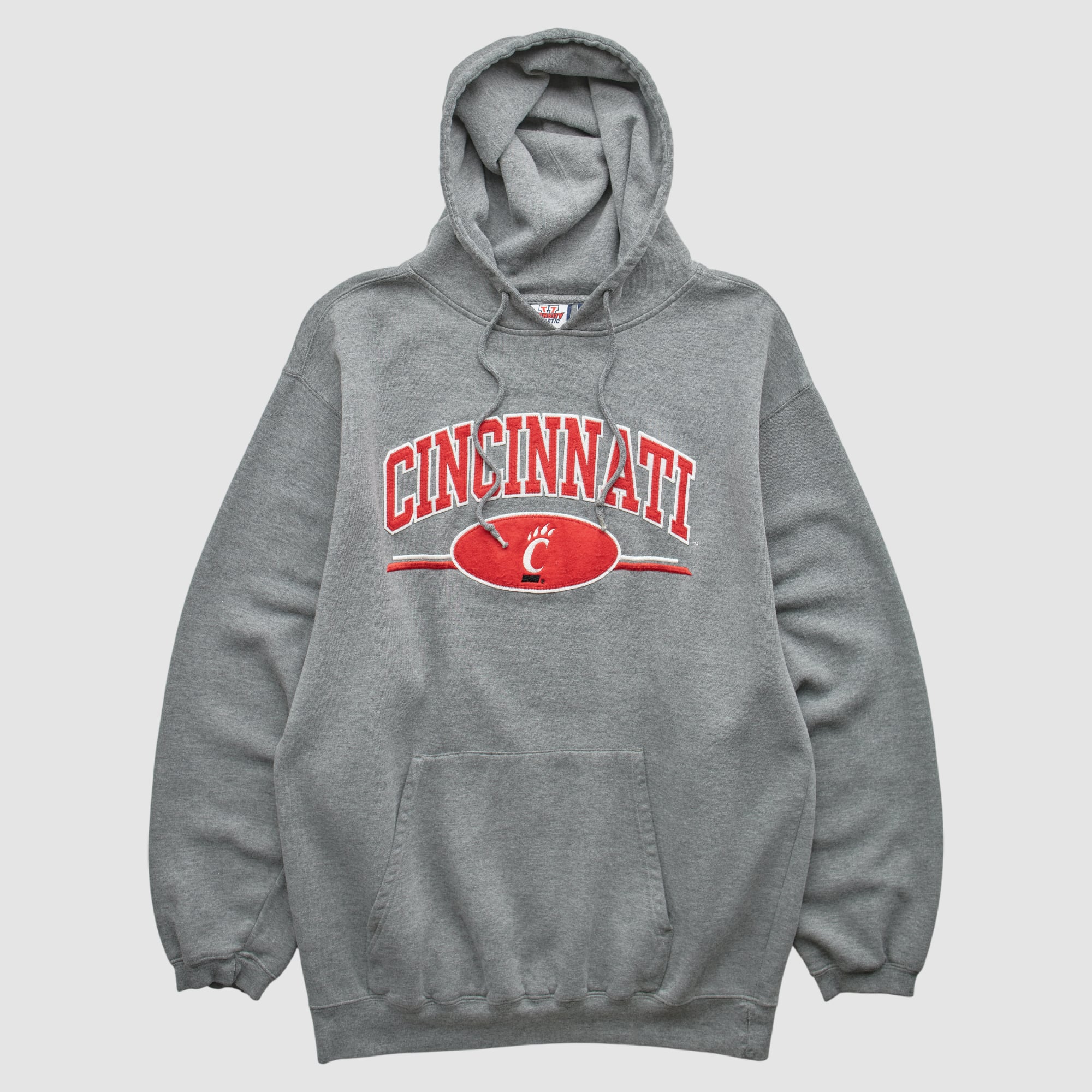 Cincinnati Bearcats 2000s Hooded Pullover Sweatshirt - Heather Gray - S by Fanatics Real Vintage