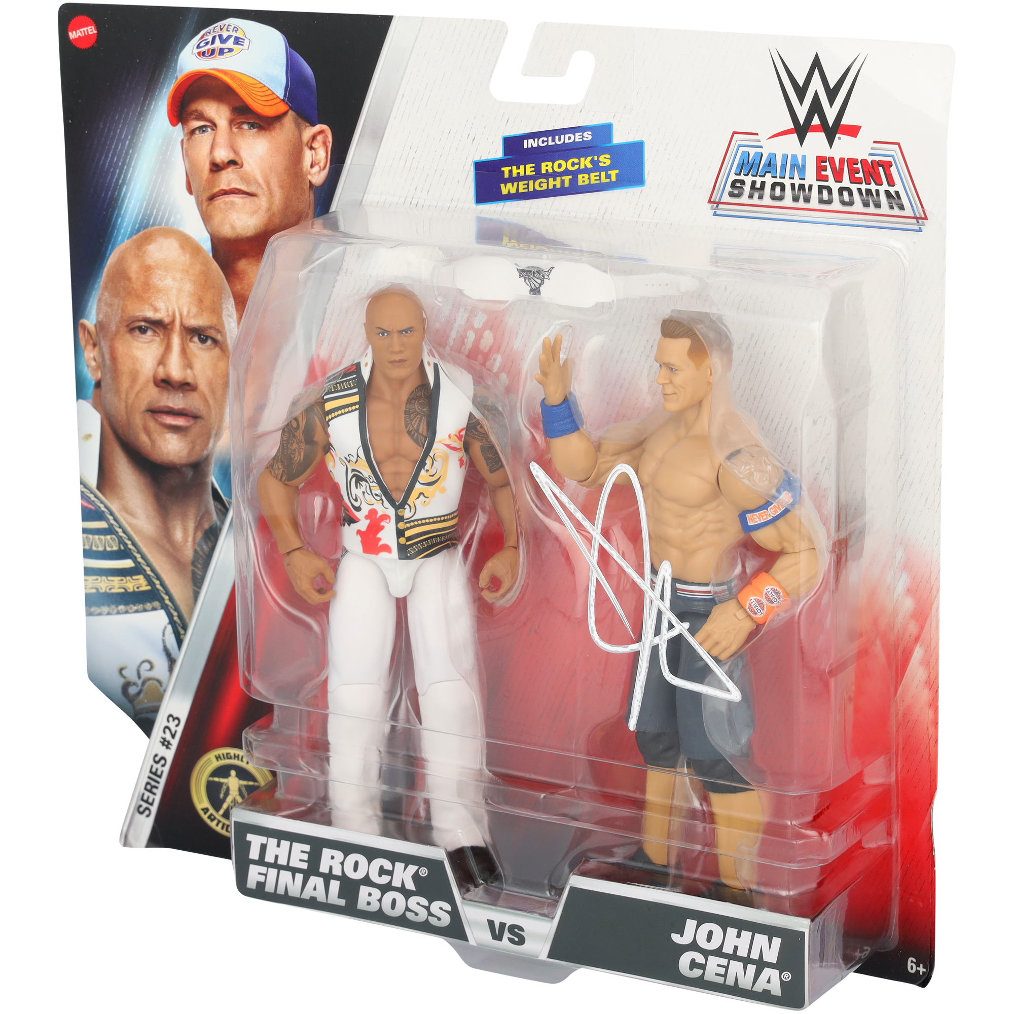 John Cena WWE Autographed Mattel Championship Showdown Series 23 2-Pack Action Figure John Cena WWE Autographed Mattel Championship Showdown Series 23 2-Pack Action Figure