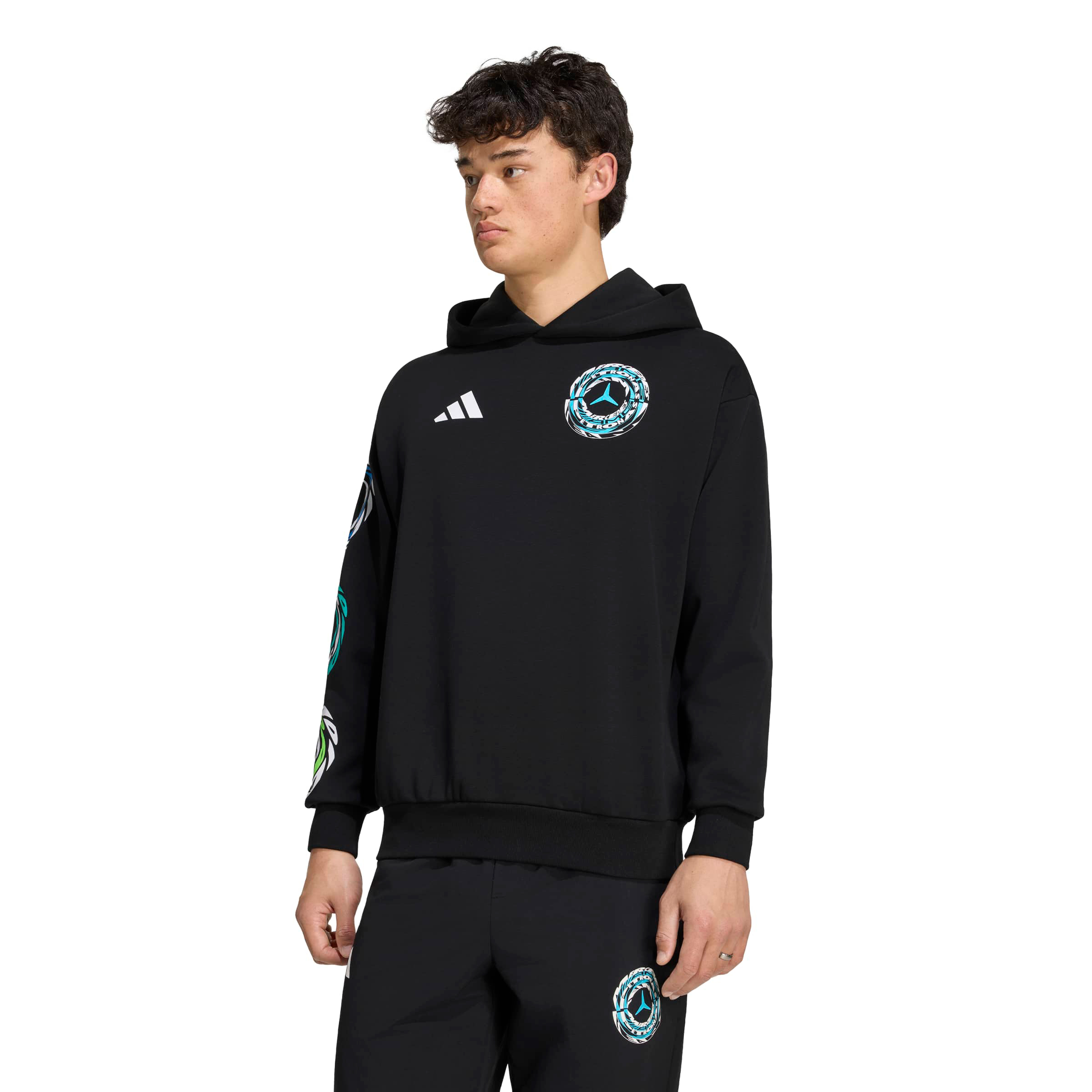 Unisex adidas Black Mercedes-AMG Petronas F1 Team Night Collection Hoodie