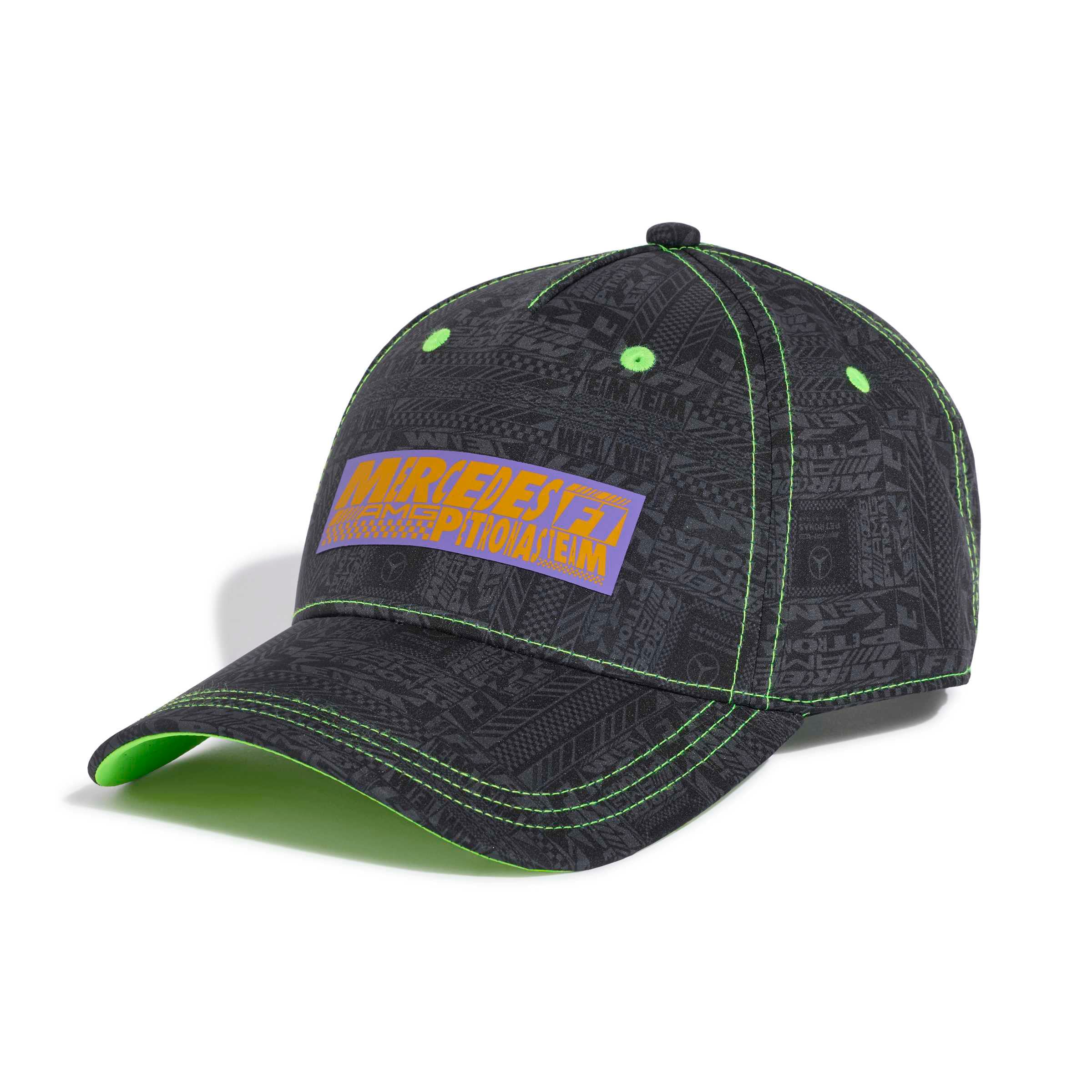 Unisex adidas Black Mercedes-AMG Petronas F1 Team Night Collection Adjustable Hat