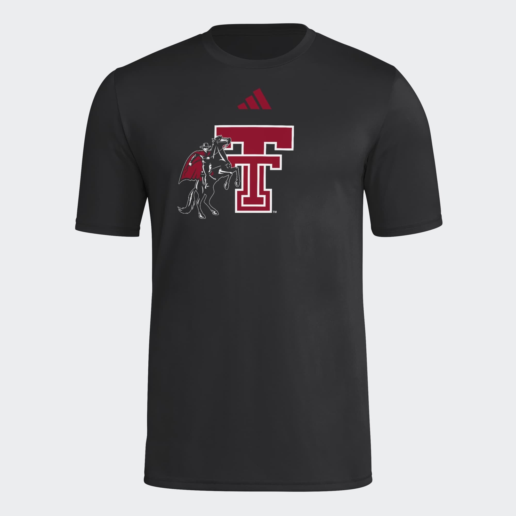 Men's adidas  Black Texas Tech Red Raiders 2026 Locker Logo Pre-Game T-Shirt