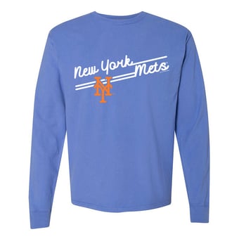 Women's Soft as a Grape  Royal New York Mets Pigment Dye Long Sleeve T-Shirt