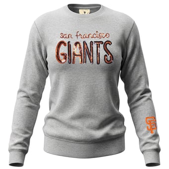 Women's Soft as a Grape  Heather Gray San Francisco Giants Nantucket Sequin Fleece Sweatshirt
