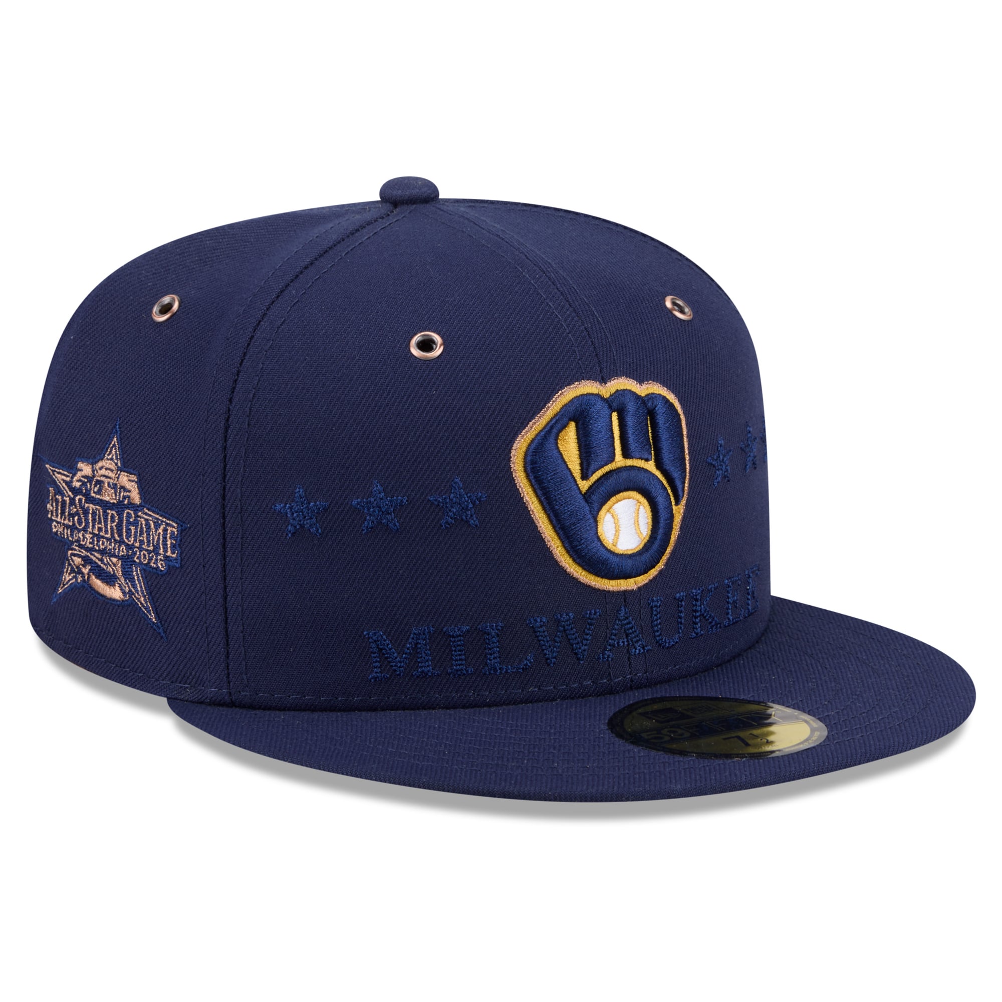 Men's New Era Navy Milwaukee Brewers 2026 MLB All-Star Game 59FIFTY Fitted Hat