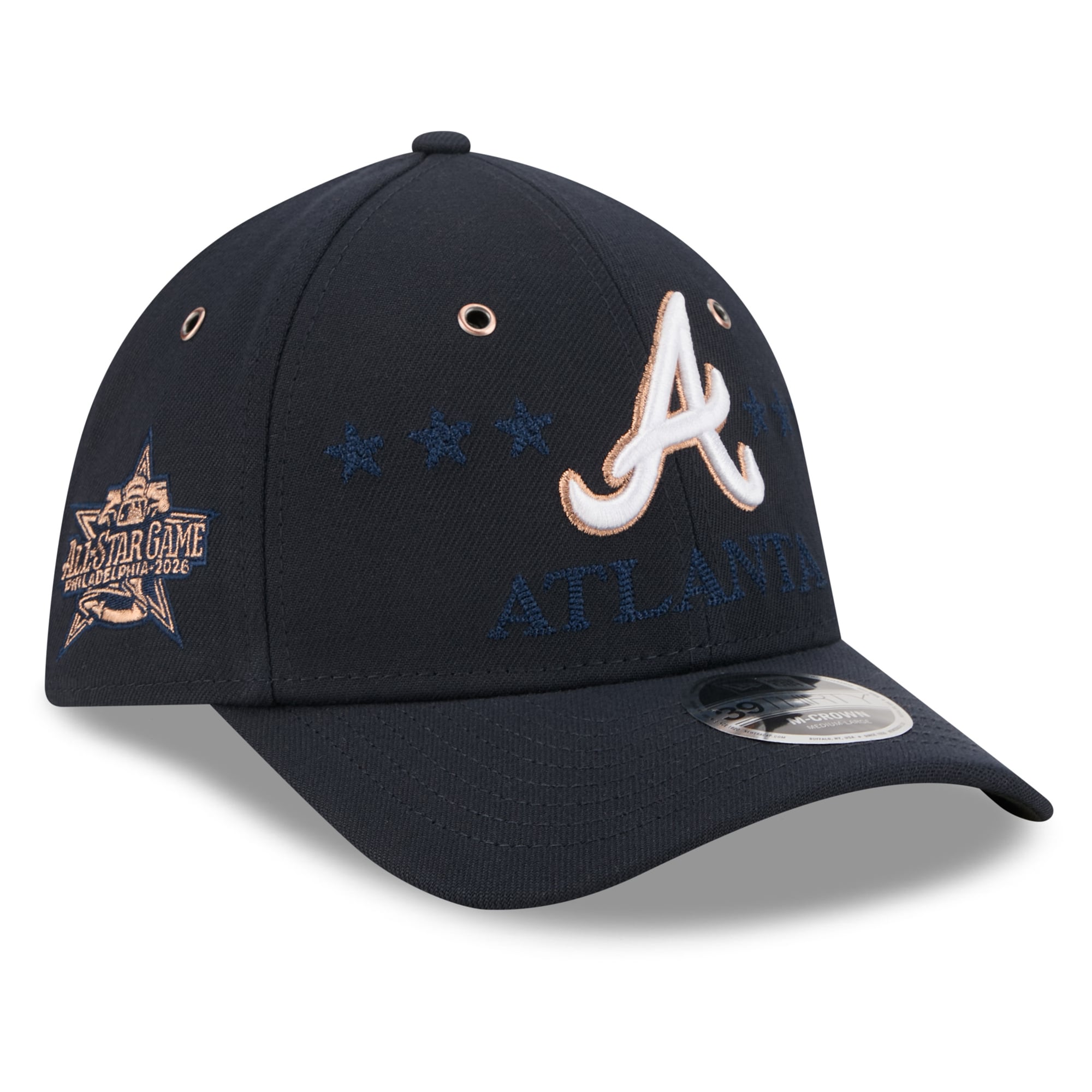 Men's New Era Navy Atlanta Braves 2026 MLB All-Star Game 39THIRTY Flex Hat