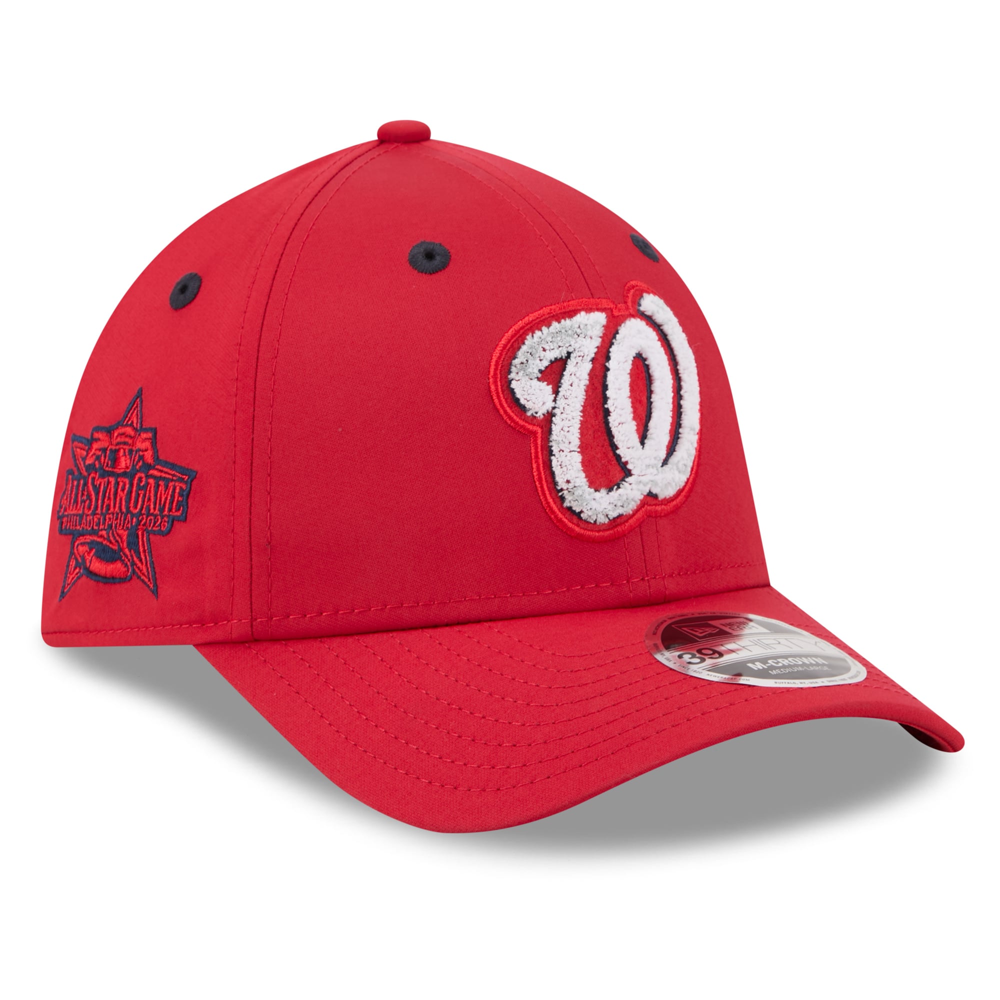 Men's New Era Red Washington Nationals 2026 MLB All-Star Game Workout 39THIRTY M-Crown Flex Hat
