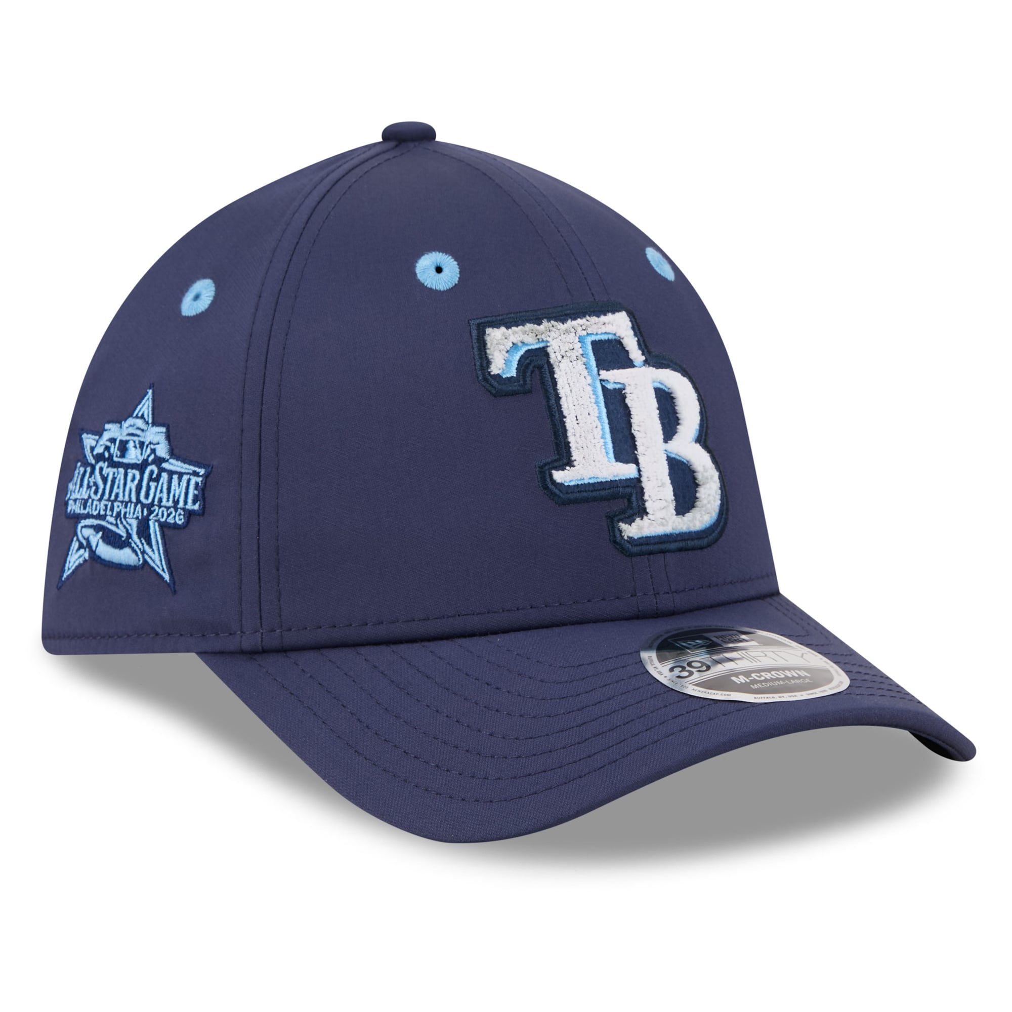 Men's New Era Navy Tampa Bay Rays 2026 MLB All-Star Game Workout 39THIRTY M-Crown Flex Hat