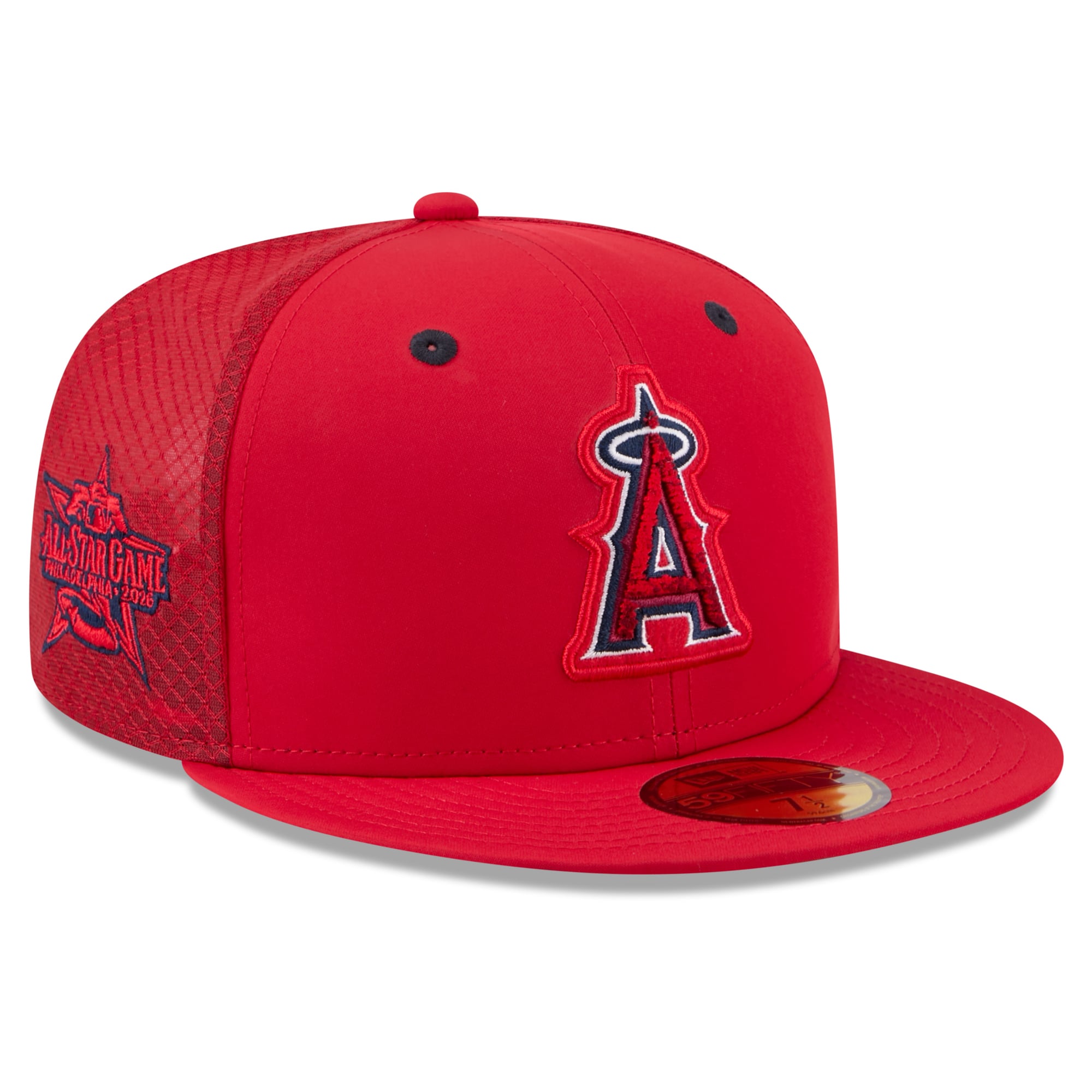 Men's New Era Red Los Angeles Angels 2026 MLB All-Star Game Workout 59FIFTY Fitted Hat