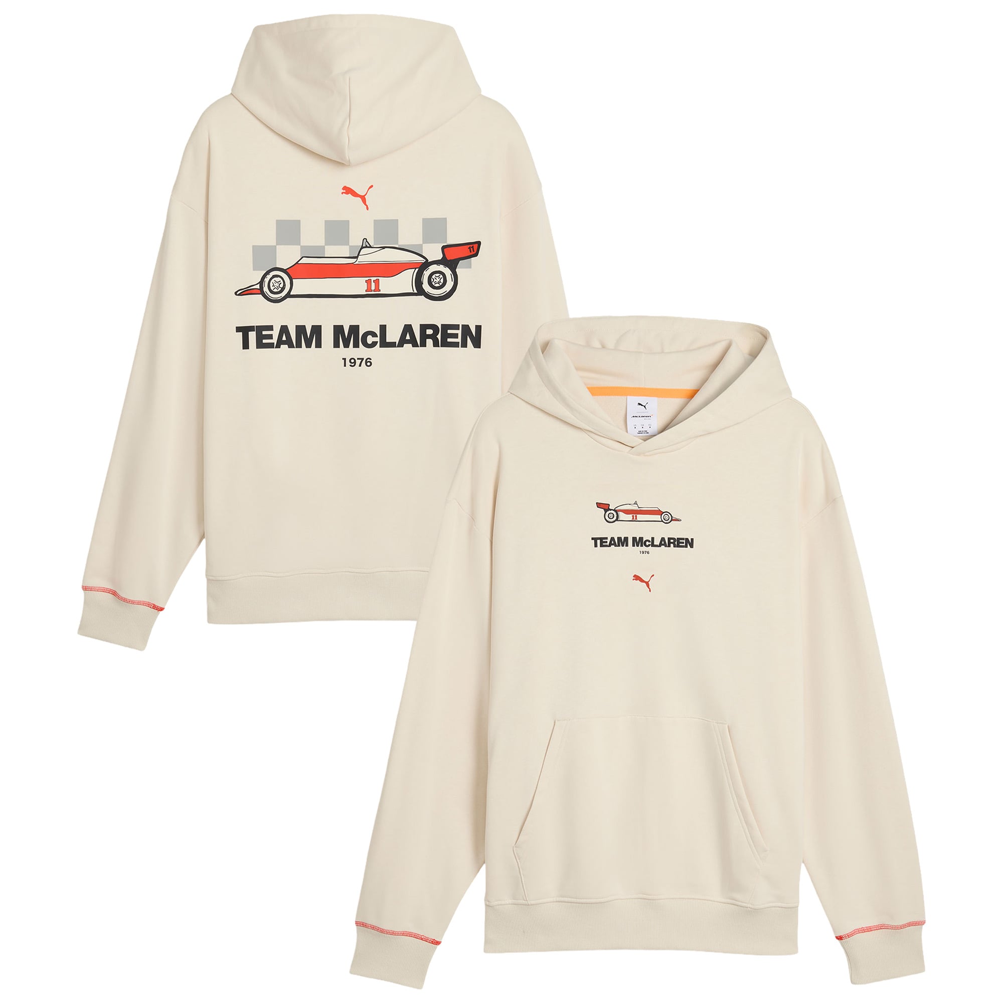 Sudadera con capucha y estampado McLaren - Beige - Unisex