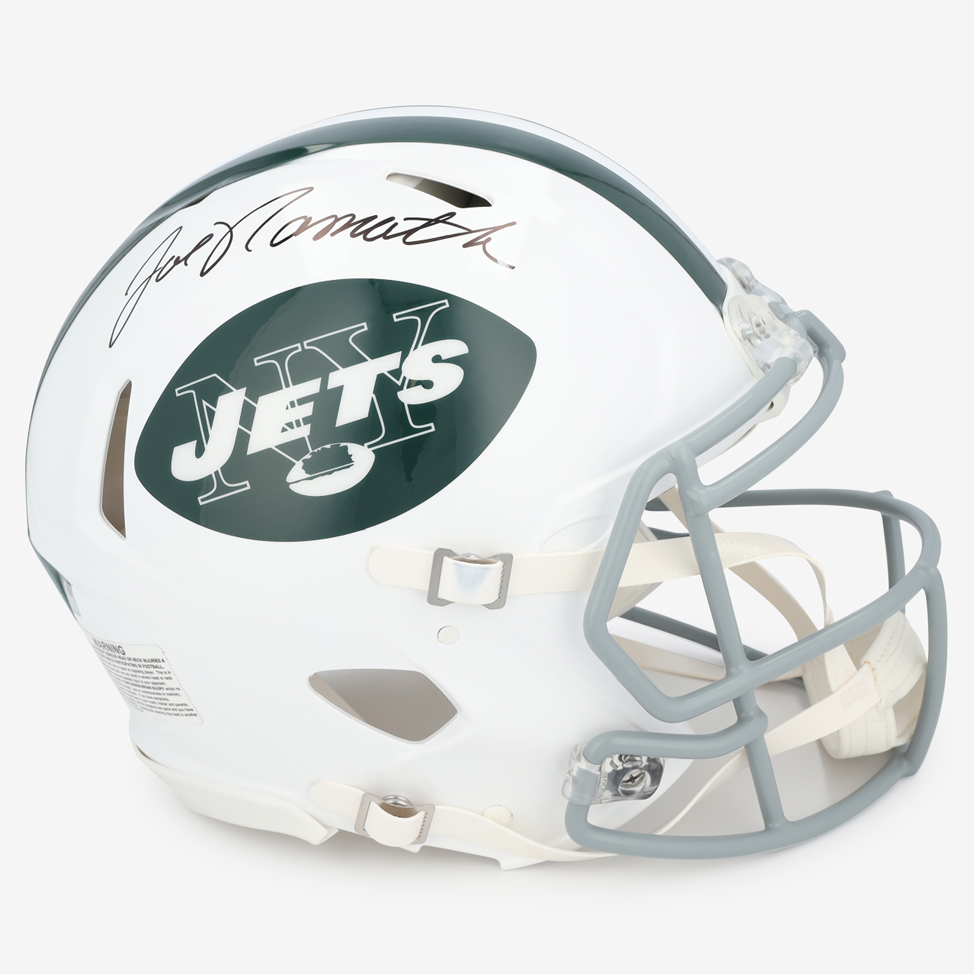 Joe Namath New York Jets Autographed Riddell 1965-1977 Throwback Speed Authentic Helmet