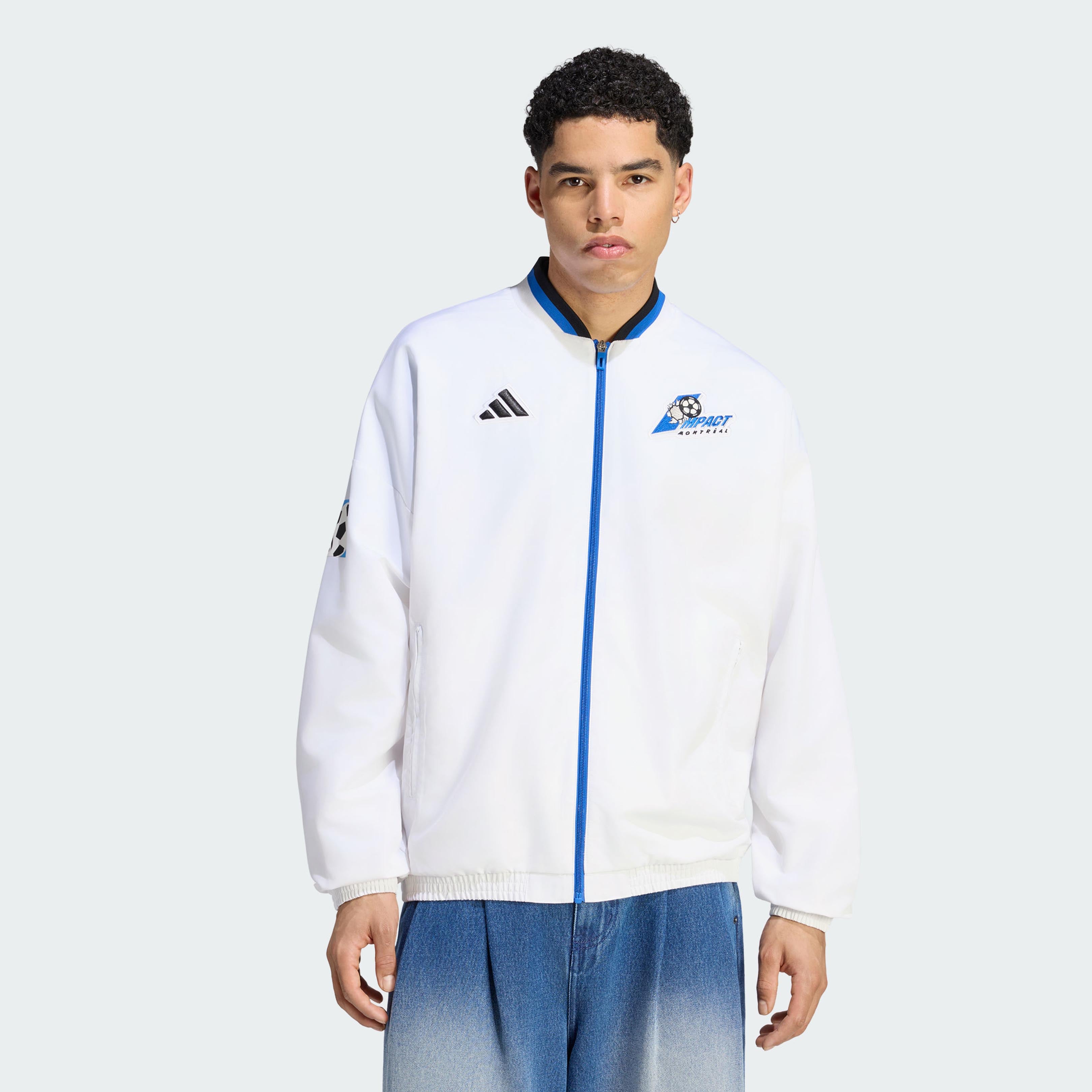 Men's adidas White CF Montreal 2026 Archive Full-Zip Anthem Jacket