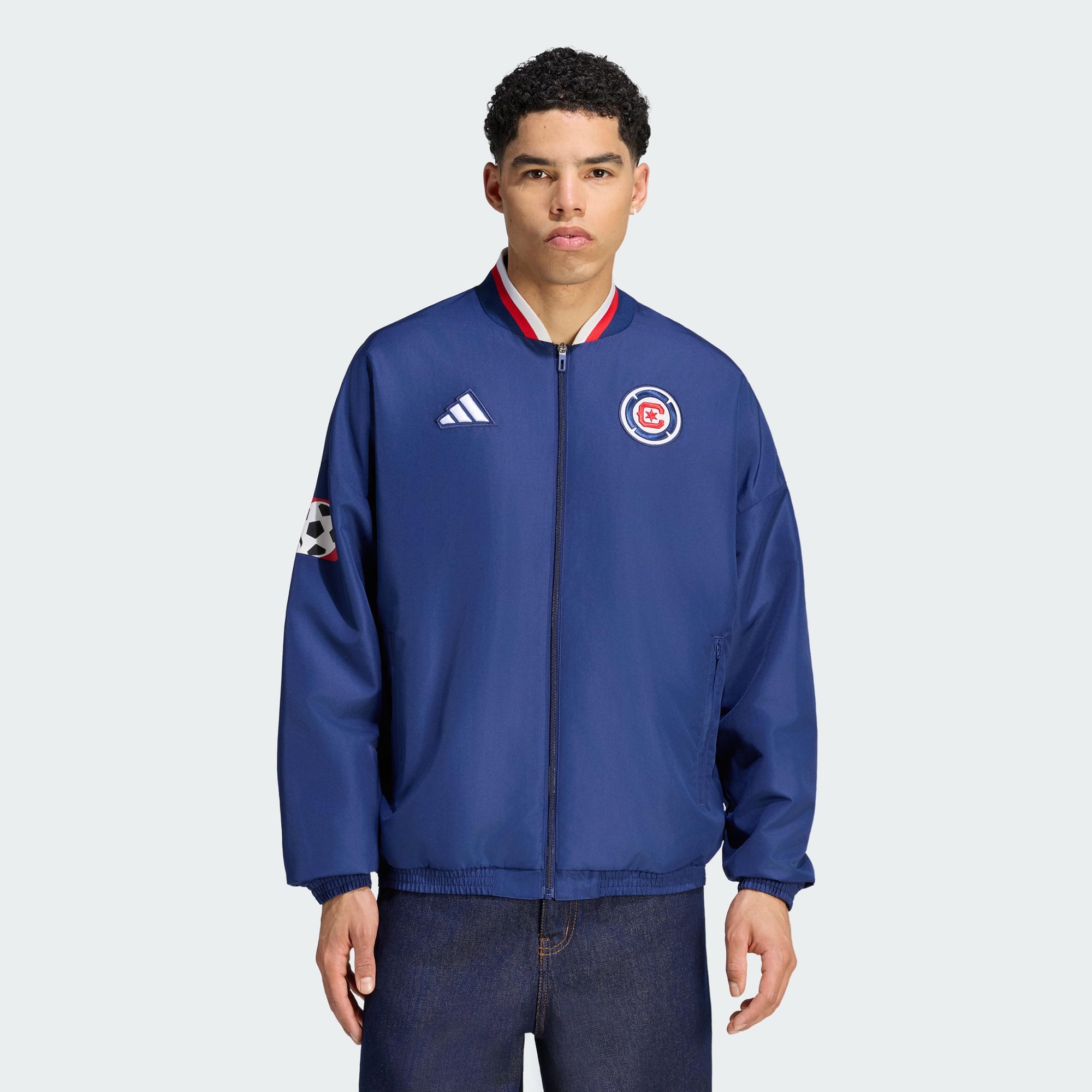 Men's adidas Navy Chicago Fire 2026 Archive Full-Zip Anthem Jacket