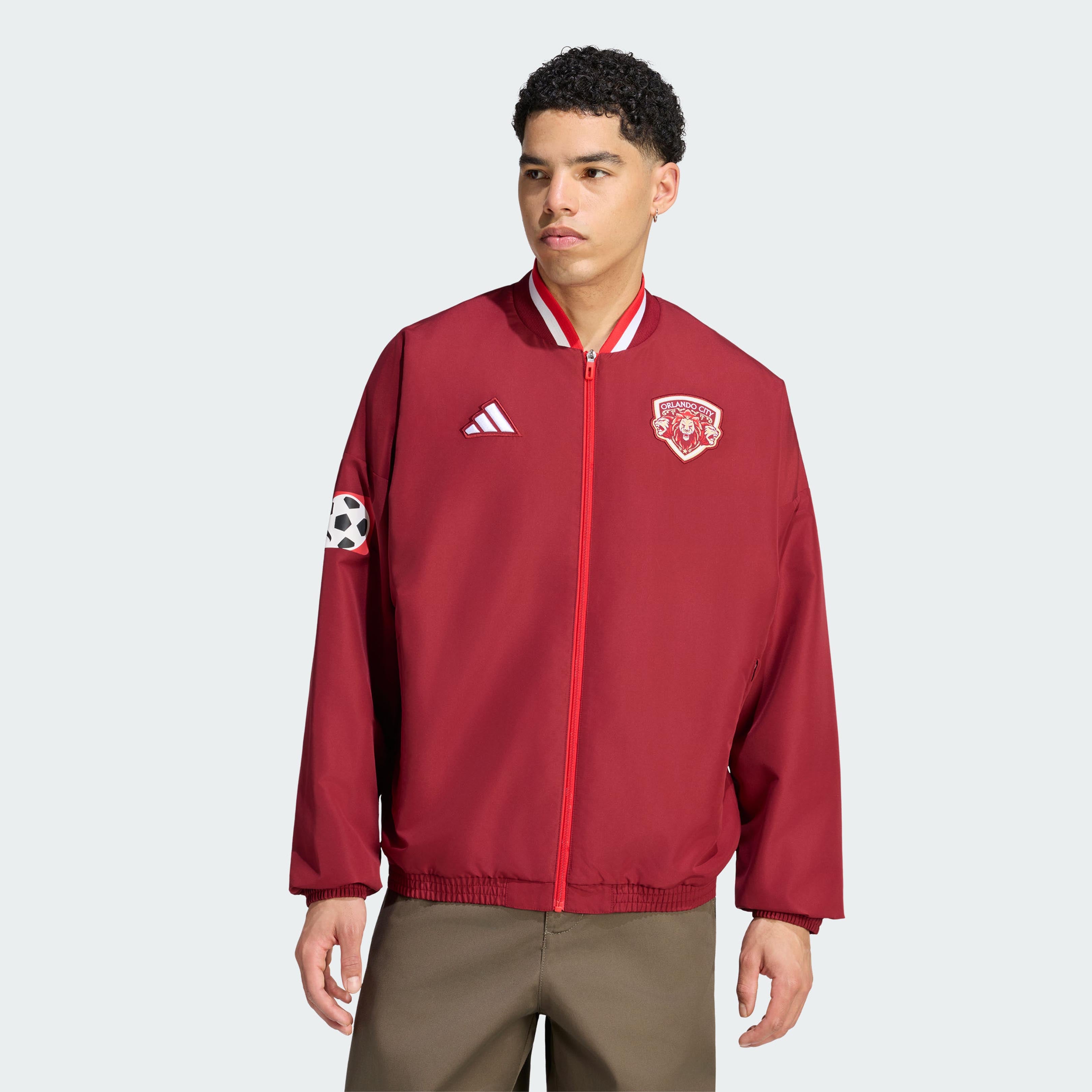 Men's adidas Red Orlando City SC 2026 Archive Full-Zip Anthem Jacket