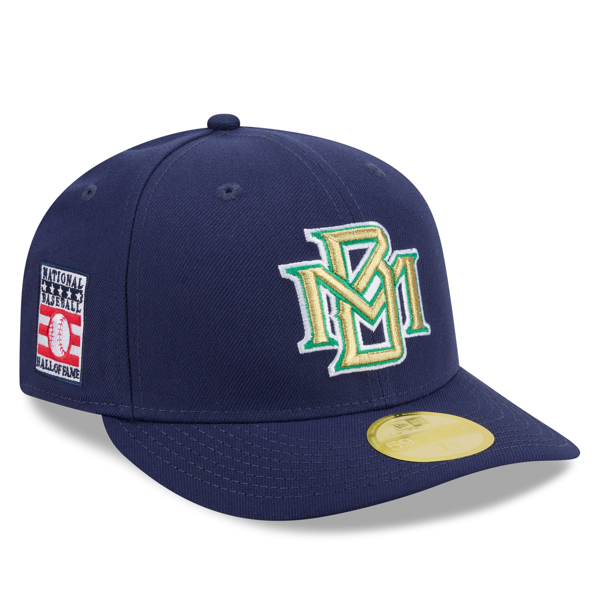 Men's New Era Navy Milwaukee Braves 2026 Baseball Hall of Fame 59FIFTY Low Profile Fitted Hat