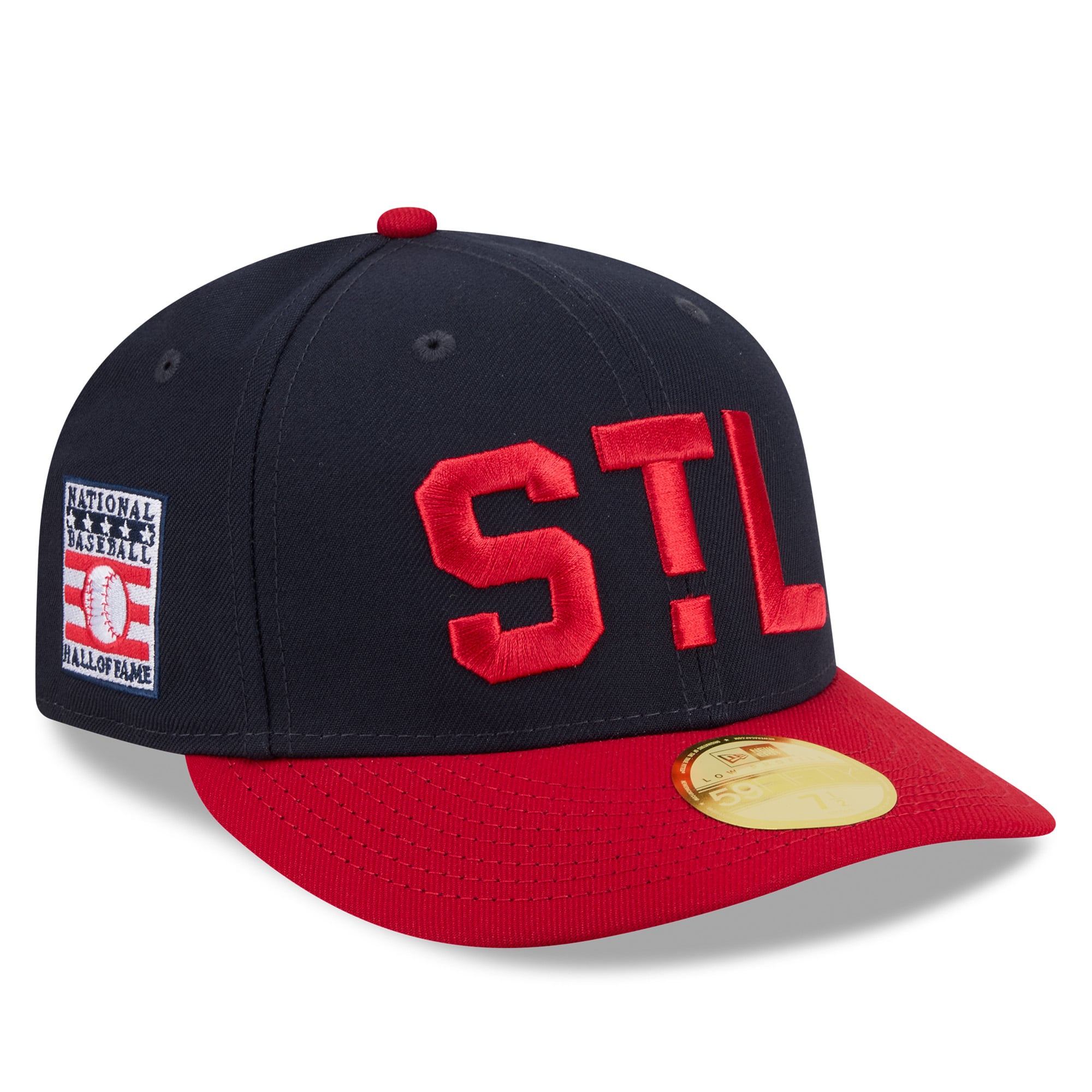 Men's New Era Navy/Red St. Louis Cardinals 2026 Baseball Hall of Fame 59FIFTY Low Profile Fitted Hat
