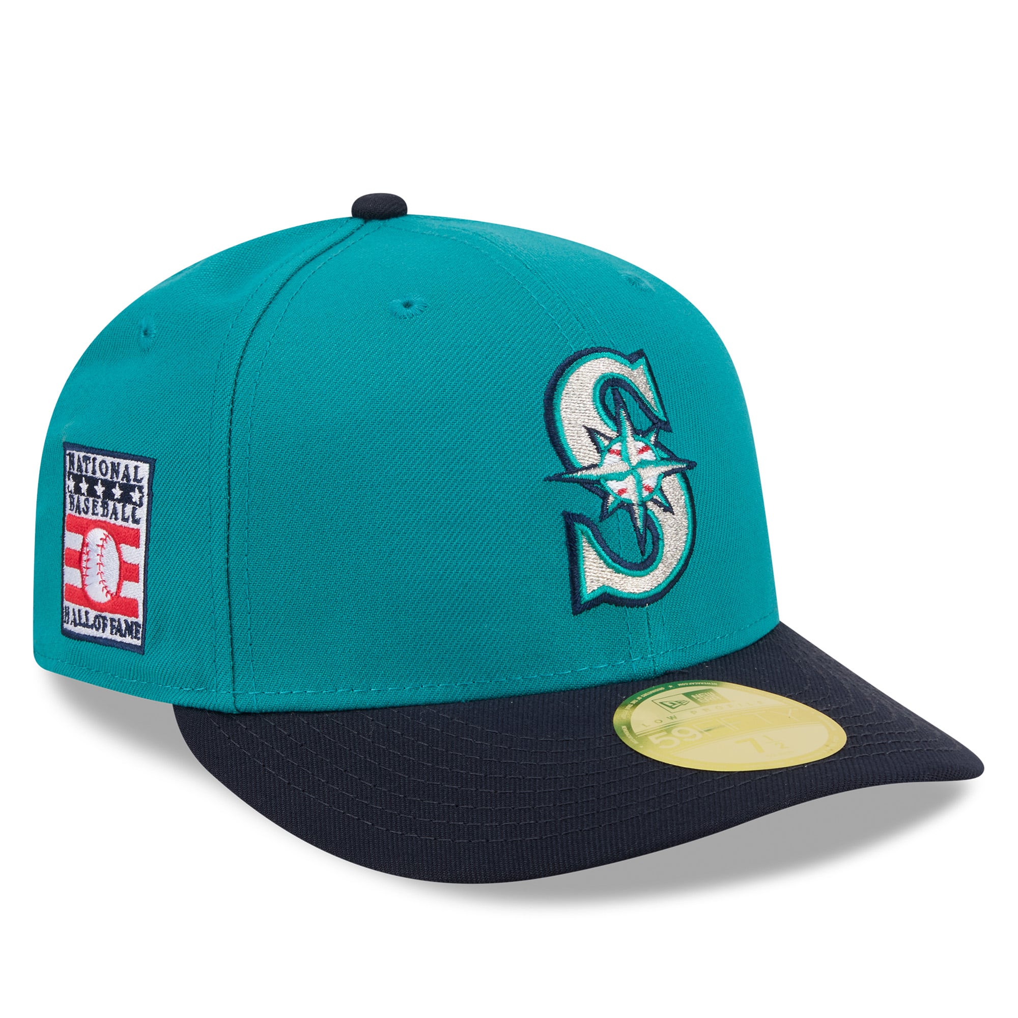 Men's New Era Teal/Navy Seattle Mariners 2026 Baseball Hall of Fame 59FIFTY Low Profile Fitted Hat