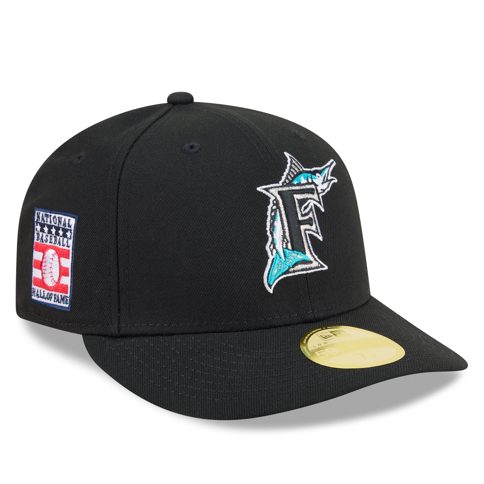 Men's New Era Black Florida Marlins 2026 Baseball Hall of Fame 59FIFTY Low Profile Fitted Hat