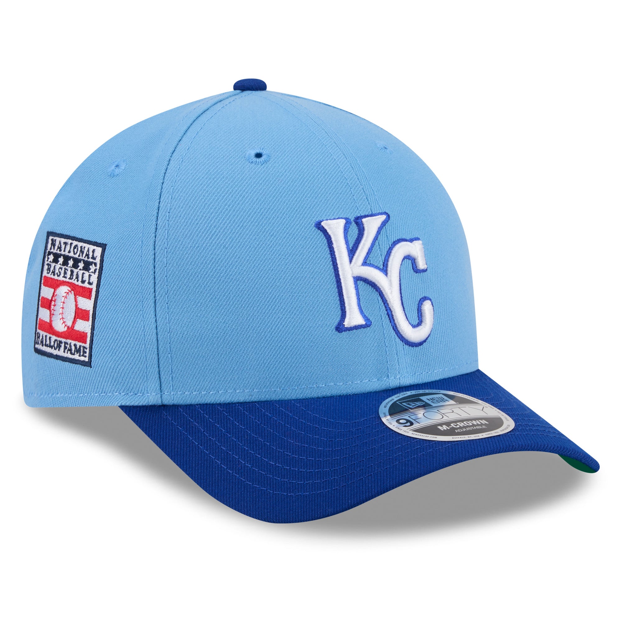 Men's New Era Light Blue/Royal Kansas City Royals 2026 Baseball Hall of Fame 9FORTY M-Crown Adjustable Hat