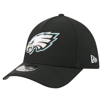 Men's New Era Black Philadelphia Eagles 39THIRTY M-Crown A-Frame Stretch Hat