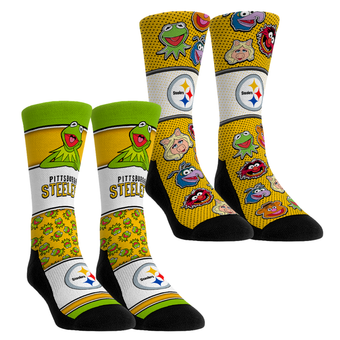 Unisex Rock Em Socks Pittsburgh Steelers Muppets 2-Pack Crew Socks Set