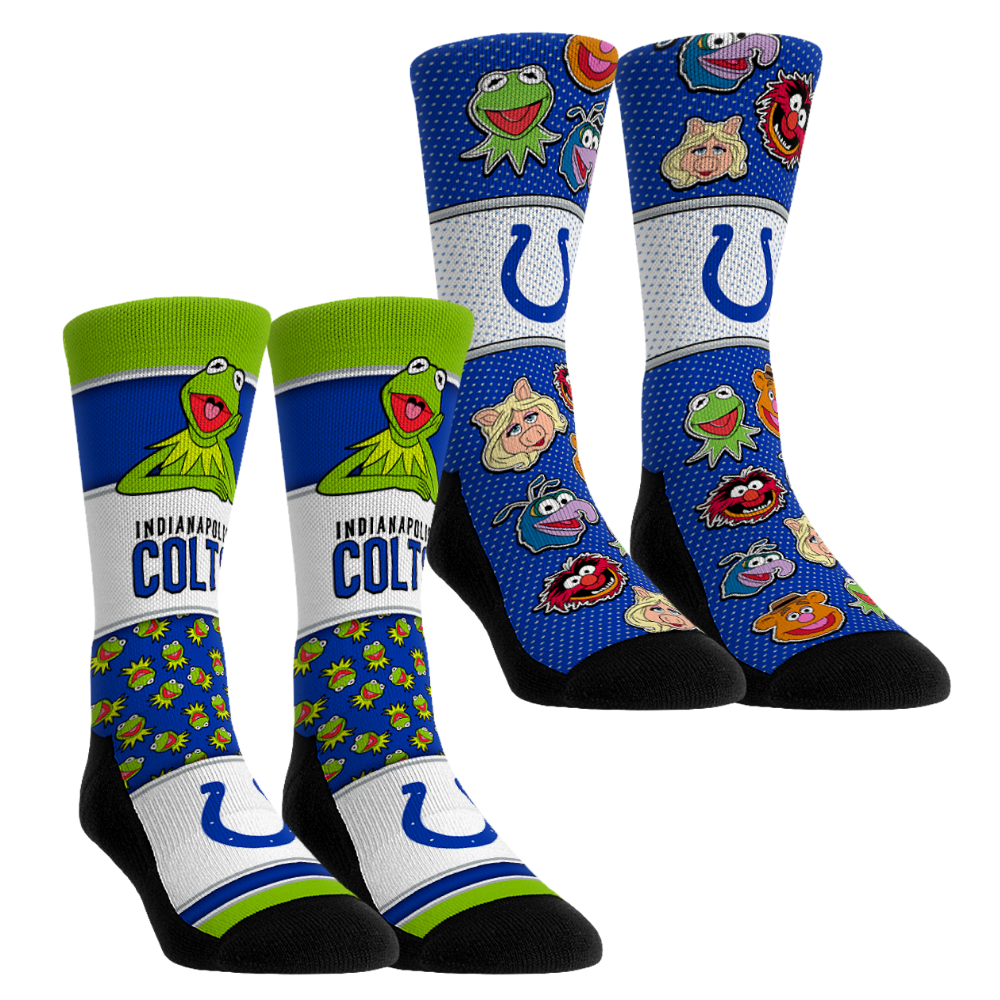 Unisex Rock Em Blue Indianapolis Colts Muppets 2-Pack Crew Socks Set