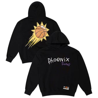 Men's b2Ss  Black Phoenix Suns Oversized Script Hoodie