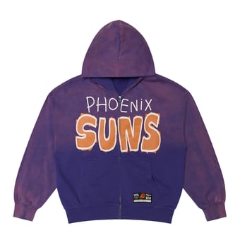 Men's b2Ss  Purple Phoenix Suns Block Letter Full-Zip Hoodie