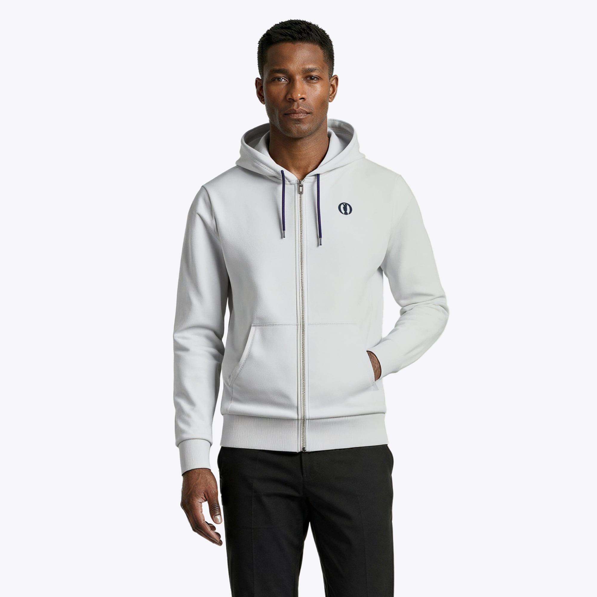 Felpa con cappuccio e zip intera The Open Essentials - Grigio