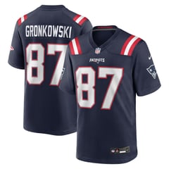 Men's Nike Rob Gronkowski  Navy New England Patriots Team Retired Player Game Jersey