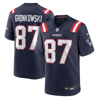 Men's Nike Rob Gronkowski  Navy New England Patriots Team Retired Player Game Jersey