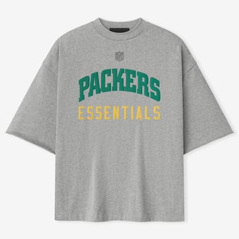 Unisex Fear of God x NFL Heather Gray Green Bay Packers 3/4-Sleeve T-Shirt