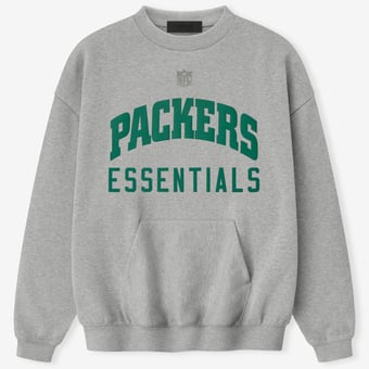 Unisex Fear of God x NFL Heather Gray Green Bay Packers Sport Sweatshirt