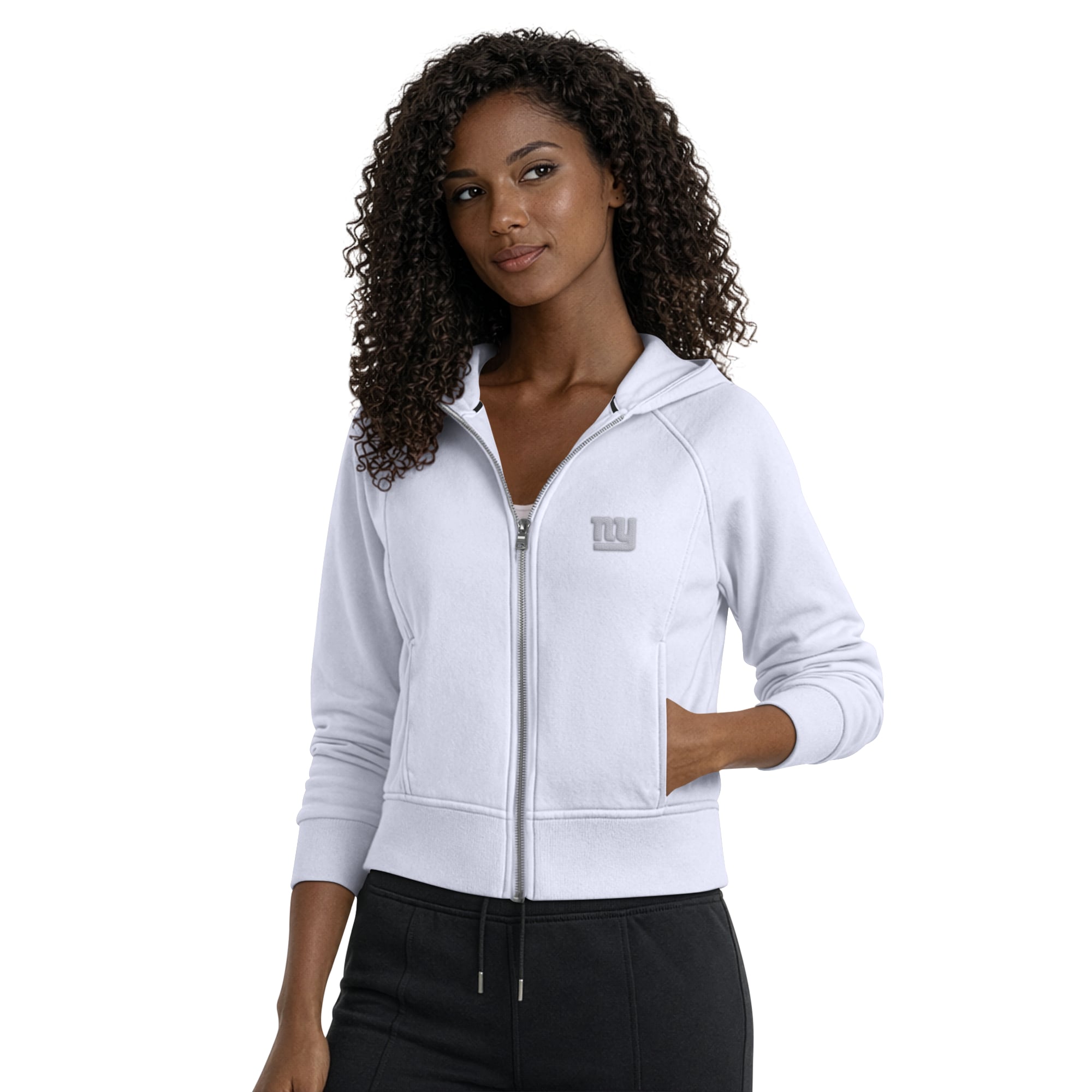 Women’s Starter Blue New York Giants Cropped Pastels Full-Zip Hoodie Women’s Starter Blue New York Giants Cropped Pastels Full-Zip Hoodie
