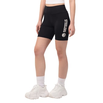 Women's Starter  Black Pittsburgh Steelers Biker Shorts