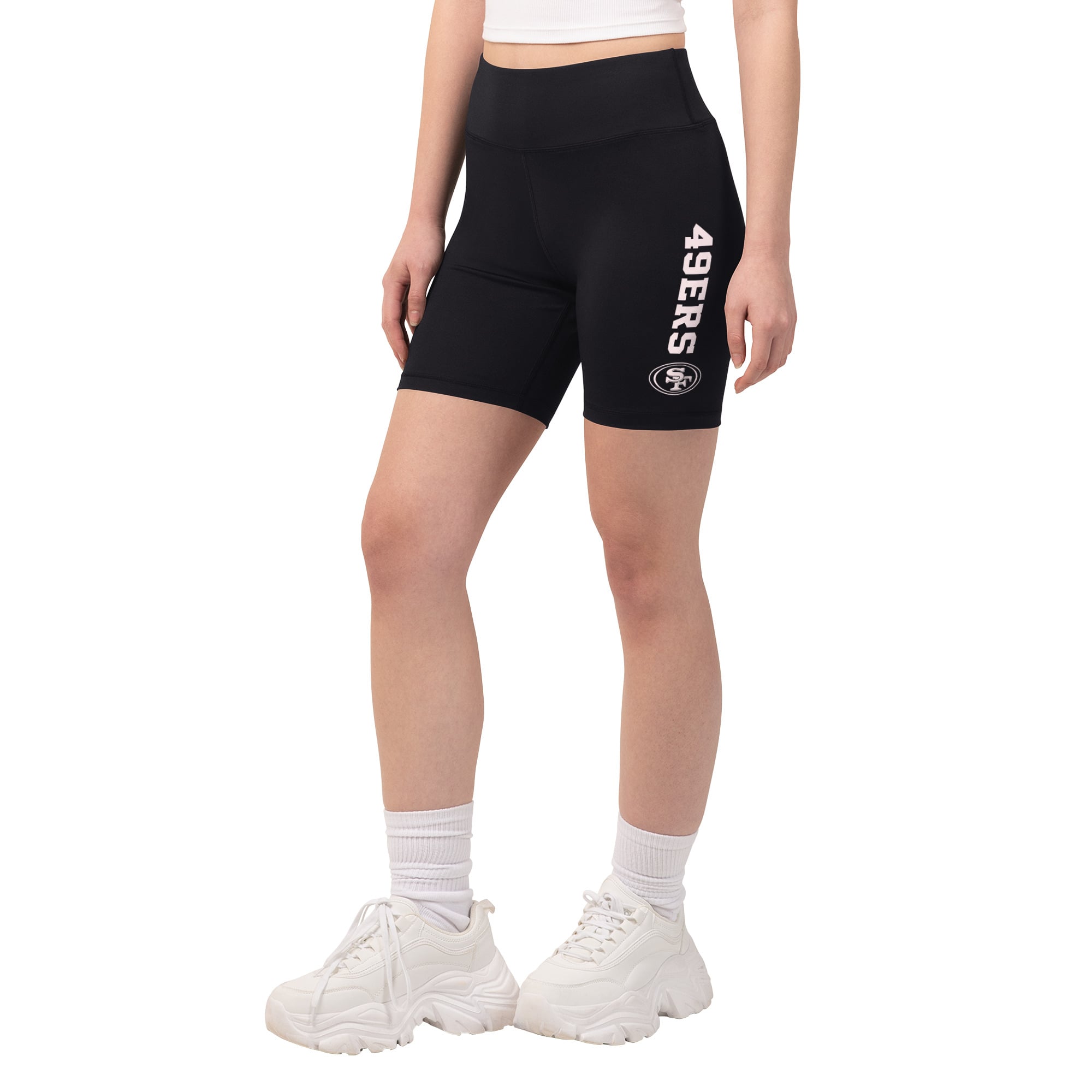 Women's Starter  Black San Francisco 49ers Biker Shorts