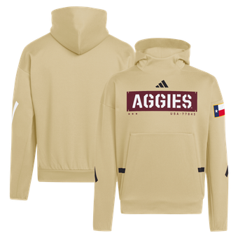 Men's adidas  Beige Texas A&M Aggies Honor & Support Z.N.E. Hoodie