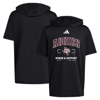 Men's adidas  Black Texas A&M Aggies Honor & Support D4T Hooded T-Shirt