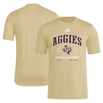 Men's adidas  Beige Texas A&M Aggies Honor & Support Pregame T-Shirt
