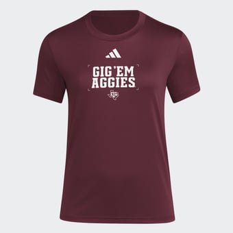 Women's adidas  Maroon Texas A&M Aggies Locker Slogan Pre-Game T-Shirt