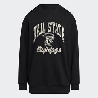Women's adidas  Black Mississippi State Bulldogs Soft Lux Sweatshirt