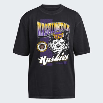 Women's adidas Black Washington Huskies Premium Fashion T-Shirt